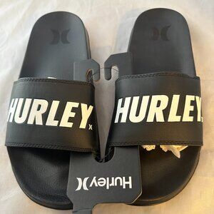 Hurley  Men's One and Only Fastlane Slide Sandal, Black  Size Men 10     NWT
